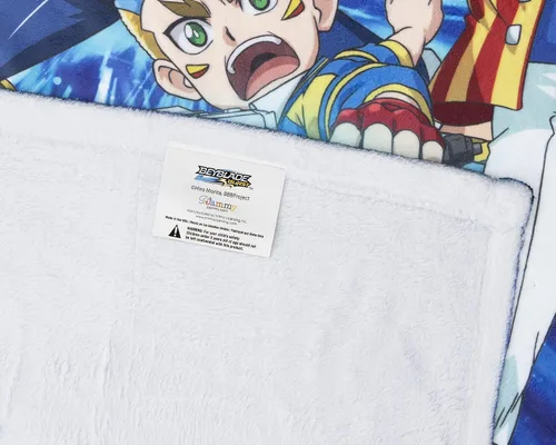 Vista 3 de INTIMO Beyblade Burst Rise Spinner Tops Launch Time Anime Personajes Silk Touch Manta de felpa