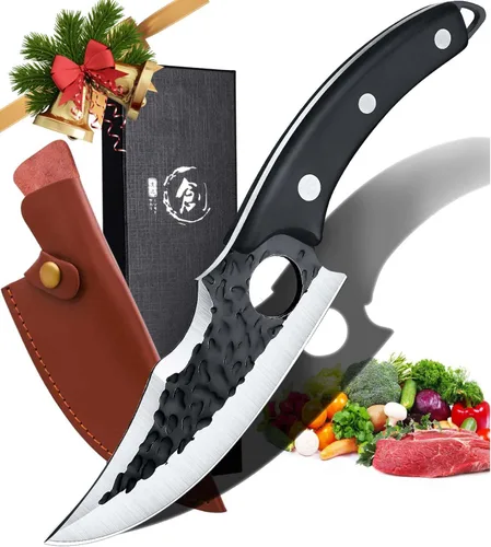 Vista 11 de DRGSKL Cuchillo de fruta de Damasco de 3.5 pulgadas - Cuchillo de pelar VG10 para corte de precisión - Cuchillos de cocina pequeños con mango