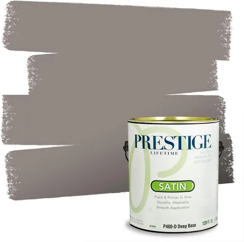 Vista 142 de PRESTIGE Paints - Pintura interior e imprimación en uno, 1 galón, cáscara de huevo, pimienta envejecida