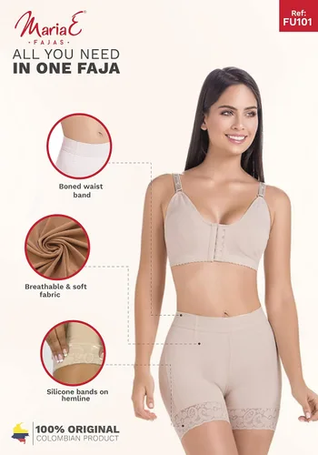 Vista 6 de MARIAE - Pantalones cortos de compresión colombianos para mujer Fajas Colombianas