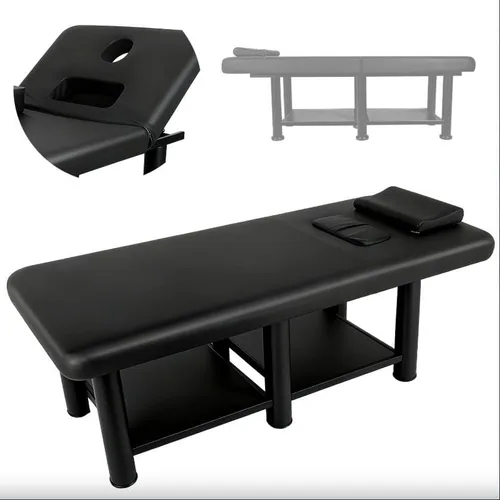 Vista 5 de Heavy Duty Wide Stationary Massage Table 75×31.5 Inch Overall Size, Portable Massage Table with Removable Square & Cylinder Pillows, for Relaxation