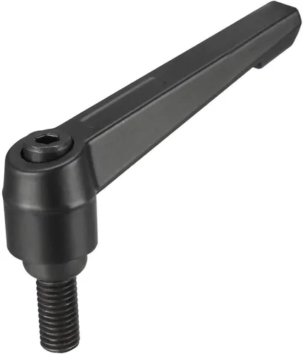 Vista 13 de uxcell Mango M6 x 1.575 in Palanca de sujeción ajustable Rosca Botón de trinquete Macho Roscado Perillas de tornillo giratorio Pernos con palanca