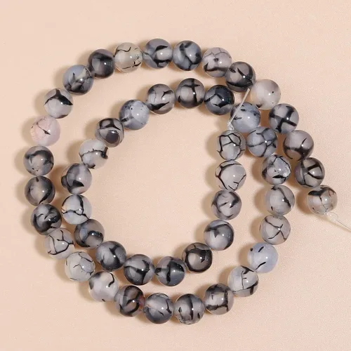 Vista 13 de Cuentas redondas sueltas de hematita negra natural de 0.236 pulgadas, poder curativo para hacer joyas, pulseras y collares