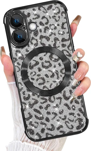 Vista 47 de Fiyart Diseñado para iPhone 16 Pro Max, Funda Compatible con MagSafe, Estampado de Guepardo, Placa de Protección de Cámara, Magnético, Brillante