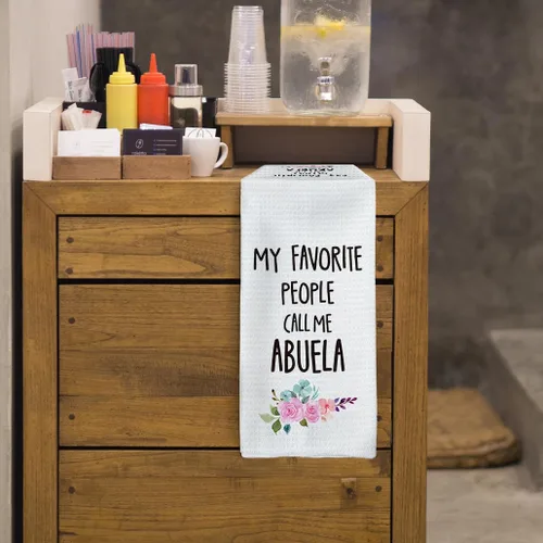 Vista 5 de Toallas de cocina Tzhim para regalos de abuela, toallas de mano para el día de la madre de las abuelas, regalos para abuelas, toallas de cocina y té