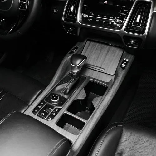 Vista 8 de YOUTOOCAR 2PCS Cubiertas de Panel de Palanca de Cambios Trim Compatibles con Kia Sorento 2021-2025 Accesorios (Patrón de Fibra de Carbono)