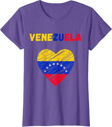 Vista 28 de Camiseta con la bandera venezolana con corazón de Venezuela, Negro