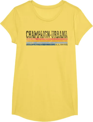 Vista 62 de clásico 1980s estilo champaign-urbana Illinois T Shirt, hombre 2XL, Blanco