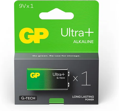 Vista 2 de Batería de 9V GP Alkaline Ultra Plus 9V Pack de 1