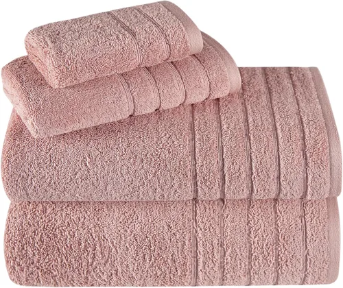 Vista 35 de Towels Beyond - Juego de toallas de lujo de 4 piezas, fabricadas con 100% algodón turco, altamente absorbentes y cómodas, incluye 2 toallas de baño
