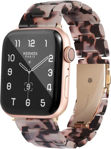 Vista 20 de HOPO Compatible With Apple Watch Band Thin Lightweight Resin Strap Bracelet Fashion Wristband Replacement For iWatch Bands Series Ultra 11 10 9 8 7