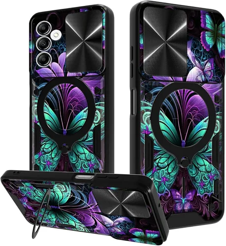 Vista 36 de Funda para Samsung Galaxy A03S de 6.5 pulgadas, funda protectora resistente con función atril giratorio de 360 grados, funda protectora resistente