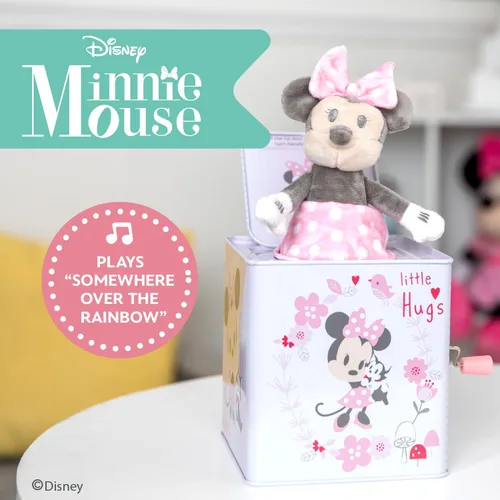 Vista 2 de Disney Baby Minnie Mouse Jack-in-The-Box - Juguete musical para bebés, color rosa