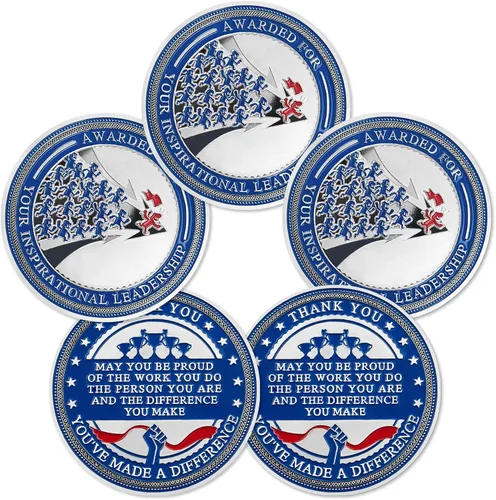 Vista 9 de BHealthLife Juego de 5 monedas de premio de maestría de construcción y habilidades, monedas de agradecimiento a los empleados para honrar