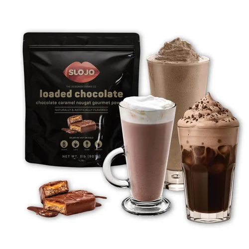 Vista 15 de SLOJO - Polvo con sabor gourmet a caramelo, mezcla de bebida prémium para bebidas calientes y frías, vegano, caramelo en polvo para lattes, frappés