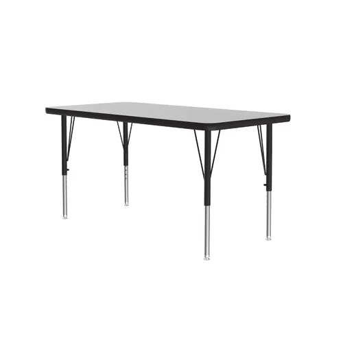 Vista 15 de Correll Econoline AM2448-REC-06 - Mesa de actividades para el aula, rectangular de 24 x 48 pulgadas, parte superior de melamina de roble medio