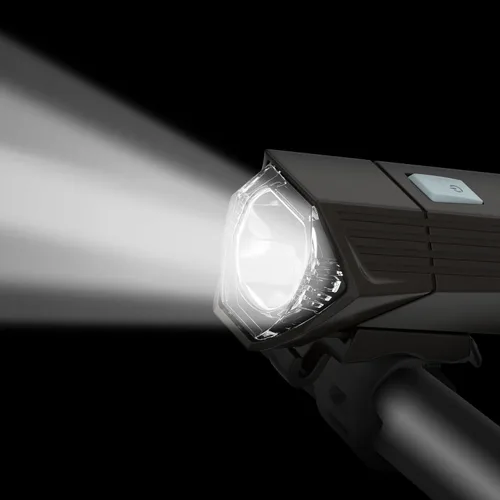Vista 3 de Energizer Luz recargable X400 para bicicleta, IPX4 resistente al agua, diseño compacto y ligero, luz de clip frontal y luz LED trasera