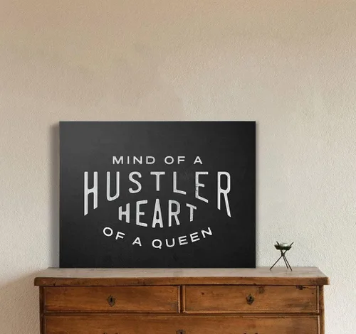 Vista 86 de Inspirational Hustle Wall Art - Lion Head withEncouraging Quotes Canvas Print Motivational Wall Decor, Black and White Office Picturtes Success
