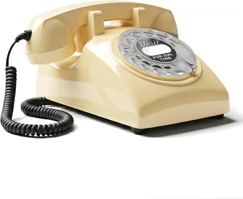 Vista 11 de Opis 60s Cable: Teléfono rotativo/Teléfono vintage/Teléfono retro/Teléfono antiguo/Teléfono fijo retro/Teléfono vintage/Teléfono analógico