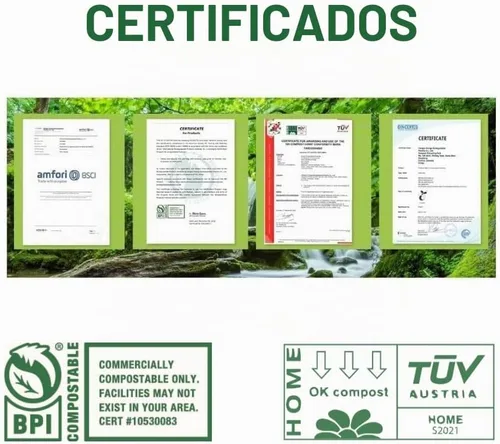 Vista 2 de (Grande) Bolsas de compras compostables certificadas por OrangeBio para el hogar, 200 unidades, 12 x 6 x 20 pulgadas (extragruesas), capacidad