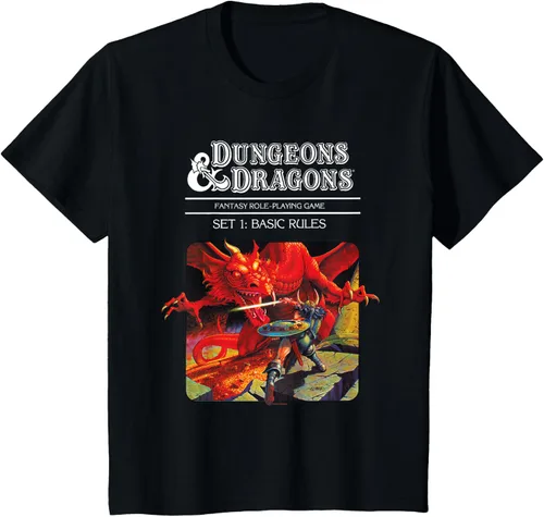 Vista 33 de Dungeons & Dragons Vintage Basic Rules Cover T-Shirt Small Negro
