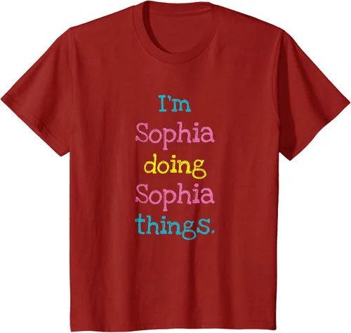 Vista 43 de Sophia - Camiseta con texto personalizado para niñas