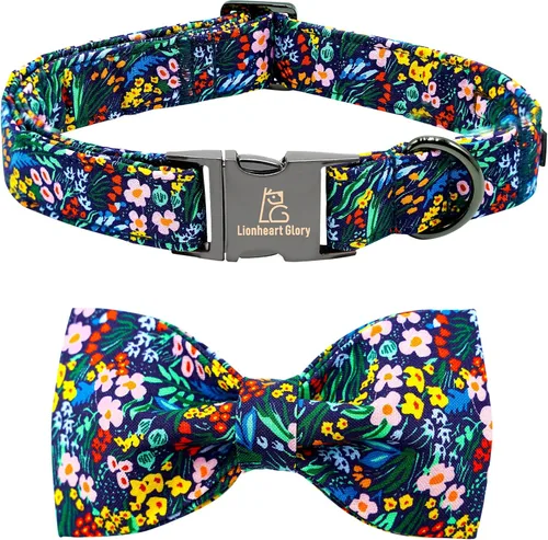 Vista 37 de Lionheart glory - Collar de perro de San Valentín, collares para perros con lazo, collares para mascotas ajustables con lazo para perros pequeños