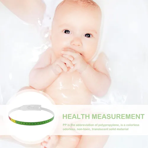 Vista 7 de Cinta métrica de cabeza de 22.0 in de circunferencia de la cabeza, herramienta de medidor de cinta métrica para bebés pediatría y brazo colorido
