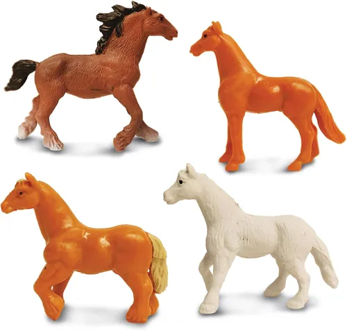 Vista 6 de Safari Ltd. Horses TOOB - 12 mini figuras pintadas a mano incluyendo frisón, Haflinger, semental, bahía, castaño, Jutlandia, Trakehner, Clydesdale