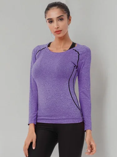 Vista 51 de CADMUS Paquete de 1 o 3 camisetas de entrenamiento de manga larga para mujer, camiseta de compresión de ajuste seco para correr