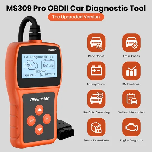Vista 2 de Acum Escáner OBD2 - Lector de código de motor con reinicio, probador de batería, códigos de error de falla claros, herramienta de diagnóstico