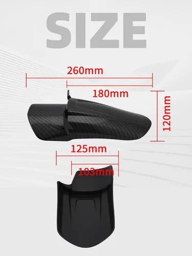 Vista 3 de JFG RACING - Guardabarros eléctrico para rueda trasera para Surron Light Negro-2