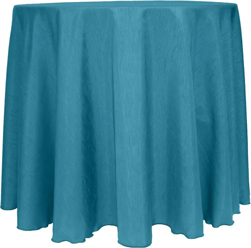 Vista 44 de Mantel reversible de satén Shantung de Ultimate Textile Majestic 96" redondo, Satin, Paquete de 2