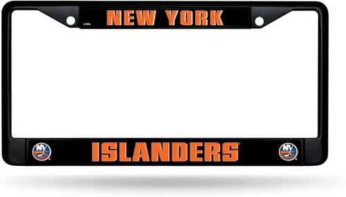 Vista 3 de Rico Industries NHL Hockey Anaheim Ducks - Marco cromado negro con insertos de plástico, 12 x 6 pulgadas, accesorio para automóvil o camión