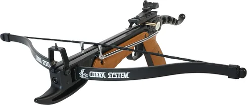 Vista 3 de SAS Prophecy 80 LBS Aluminum Self-Cocking Pistol Crossbow + 3 Arrows Black Ballesta de madera solamente