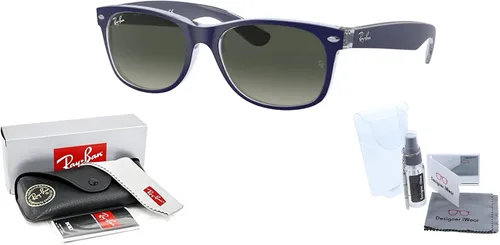 Vista 2 de Ray-Ban RB2132 NEW WAYFARER - Gafas de sol para hombres y mujeres + paquete con kit de cuidado de gafas de cortesía de diseñador iWear
