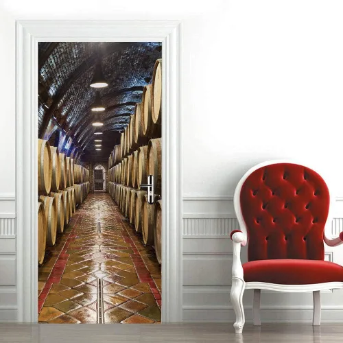 Vista 160 de Calcomanías 3D para puerta, murales para despegar y pegar, papel tapiz de caballo, calcomanías autoadhesivas extraíbles de PVC, impermeable, póster