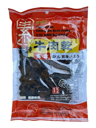 Vista 3 de Mong Lee Shang Carne seca vegetariana, cecina a base de plantas, cecina sin carne 5.64 oz sabor original (sabor original de ternera)