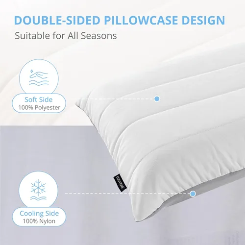 Vista 3 de EGOHOME Almohada refrescante de espuma viscoelástica para aliviar el dolor de cuello, almohada cervical para lado, espalda, dormir boca abajo