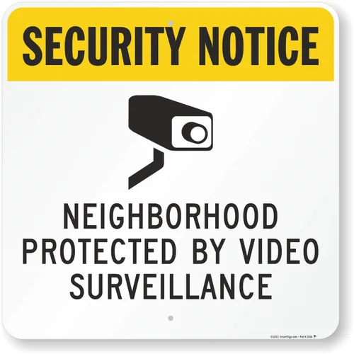 Vista 4 de SmartSign Letrero "Barrio Protegido por Videovigilancia" Aluminio de 18" x 18