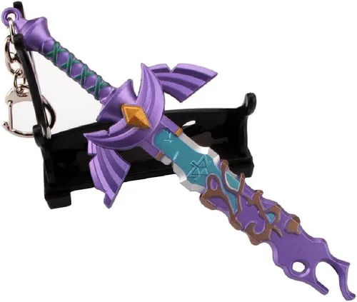 Vista 5 de MEETCUTE Decayed MasterSword - Llavero de espada genial para hombres y mujeres Legend of Zeld the Tears Kingdom MasterSword - Llavero para cosplay