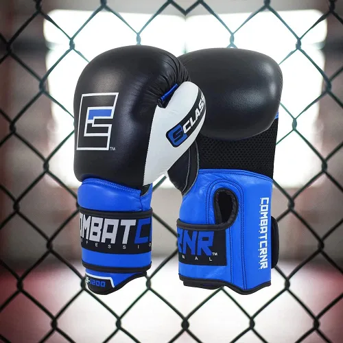 Vista 4 de Combat Corner Guantes de boxeo Clase S para hombres y mujeres – Guantes de entrenamiento de entrenamiento para MMA, Muay, Kickboxing Fabricados