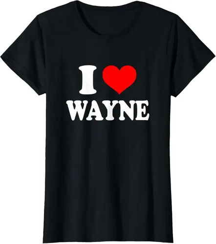 Vista 29 de Wayne - Camiseta I Heart Wayne - I Love Wayne, Negro, S