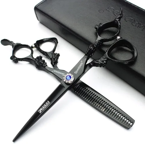 Vista 4 de Tijeras de corte de pelo, tijeras profesionales de peluquería de 6 pulgadas, uso doméstico para hombre, mujer, adultos, niños, bebés
