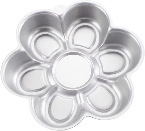 Vista 8 de Molde de aluminio de la torta de la forma de la flor 3D de la torta del fondant de la torta que decora el cumpleaños de los moldes