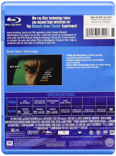 Vista 2 de Man On Fire Blu-ray
