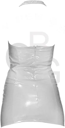 Vista 5 de Di Blanco - Mini Vestido Vinilo PVC BlancoNegroRojo Tallas XS-L, Blanco