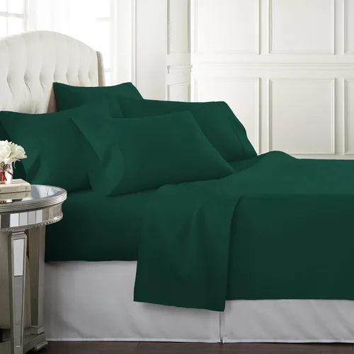 Vista 21 de Danjor Linens - Juego de sábanas tamaño completo para adolescentes, sábanas premium de hotel con 4 fundas de almohada, microfibra cepillada ligera