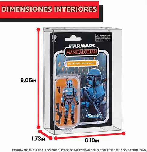Vista 6 de EVORETRO Caja de exhibición y protector para figuras de acción Compatible con Star Wars, Marvel Legends y GI Joe (con tarjeta) Figura de 3.75