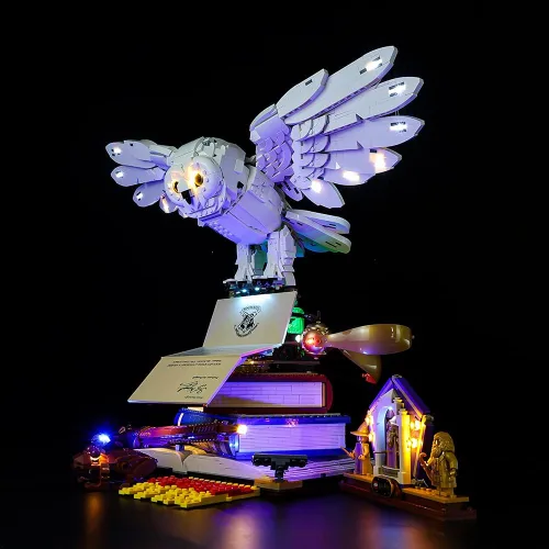 Vista 3 de Kyglaring Kit de luz LED compatible con iconos de Lego Hogwarts, edición de coleccionista 76391, bloques de construcción, accesorios de iluminación